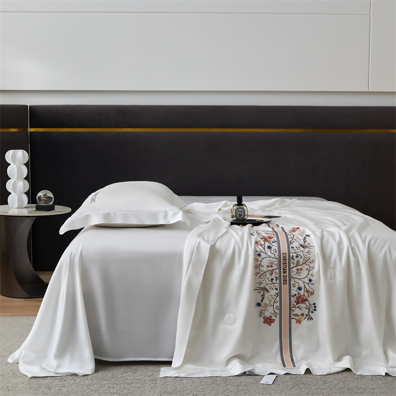 帛享家纺 兰精天丝60SLF大豆桑蚕丝抗菌夏被 单位（条）BXCTD-41301 漫妮本白 150*200CM